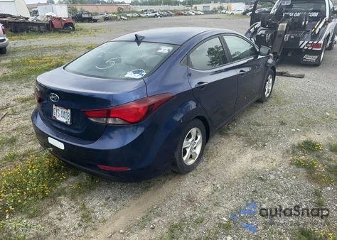 2015 Hyundai Elantra Se from USA, damaged, VIN 5NPDH4AE5FH606126